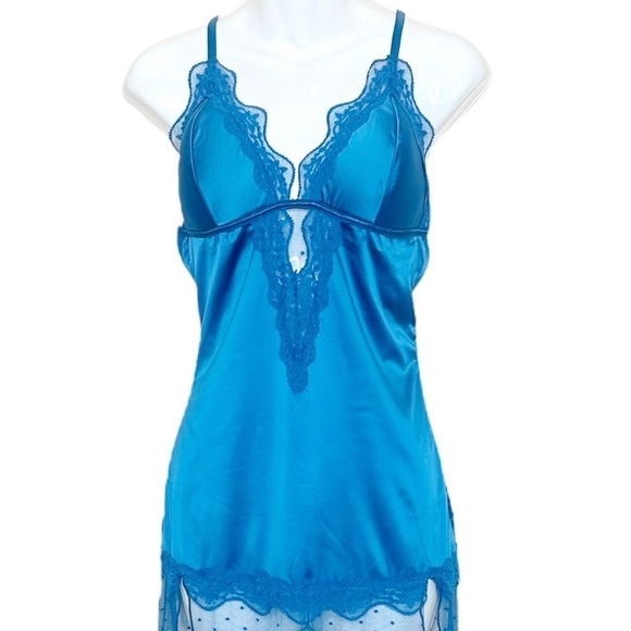 Fredericks of Hollywood Satin and Lace Slip Chemise Size L - Picture 4 of 9